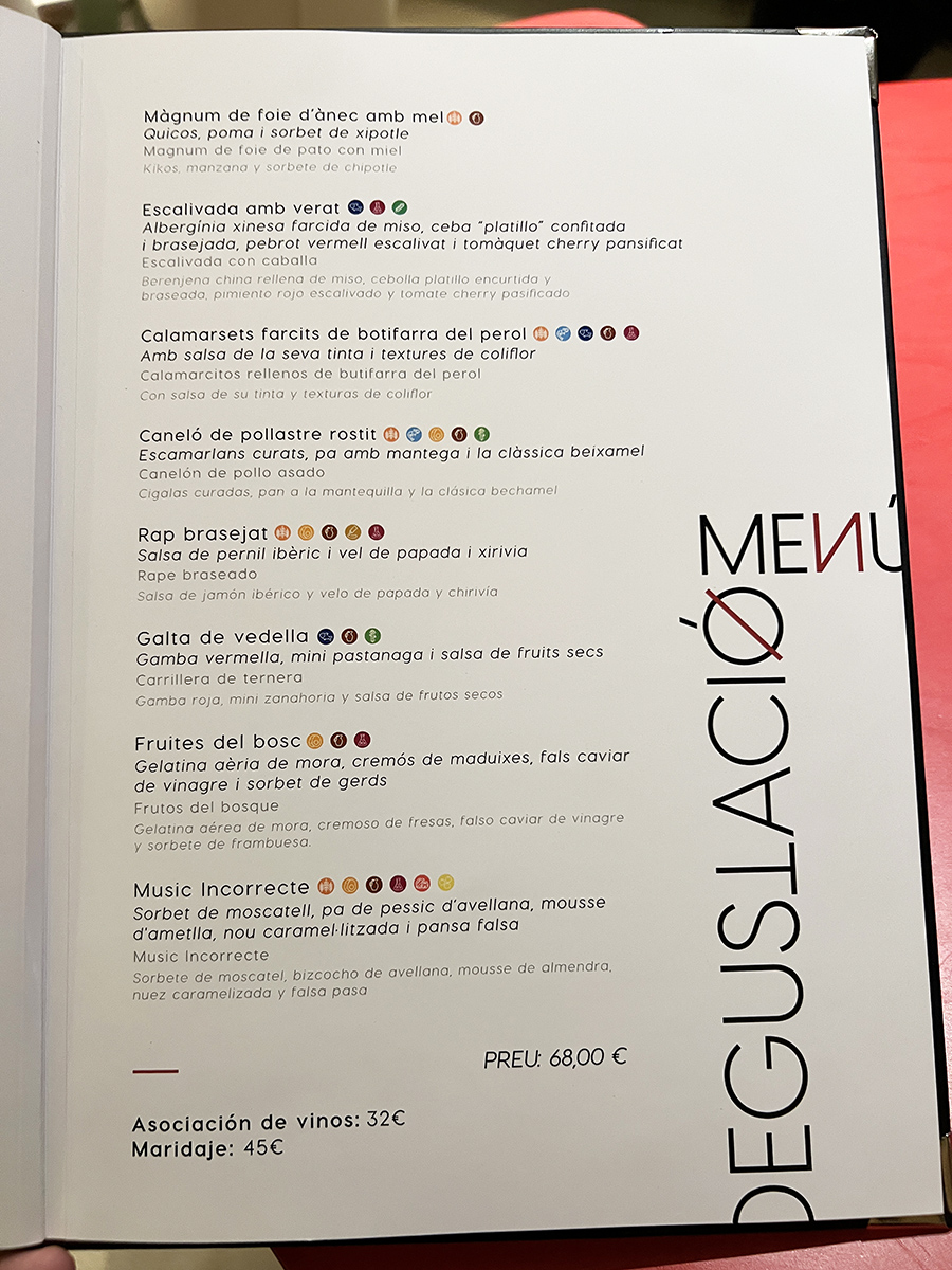 Incorrect Menu Incorrecte Restaurant | Menú Degustación | Yummy Barcelona